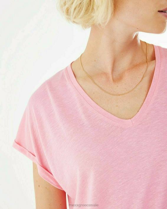 γυναίκες Mexx μπλουζάκι με λαιμόκοψη ροζ BR0F187