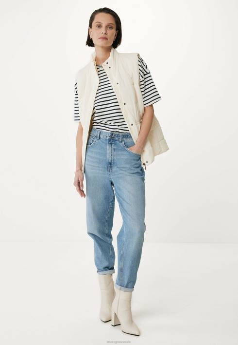 γυναίκες Mexx ριγέ κοντομάνικο μπλουζάκι μπεζ BR0F19