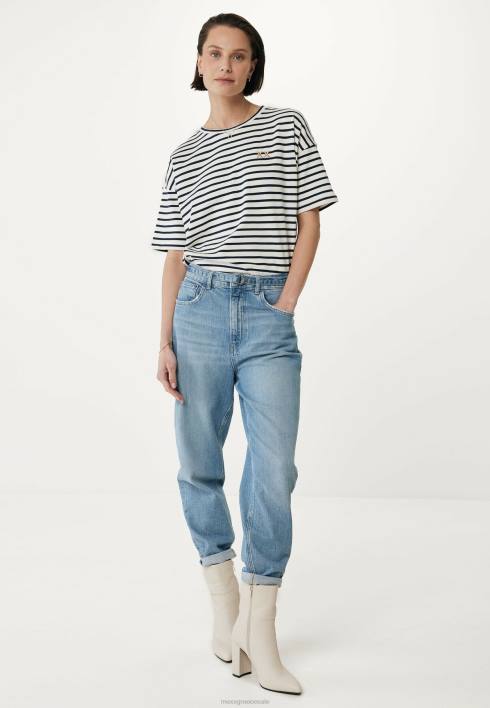 γυναίκες Mexx ριγέ κοντομάνικο μπλουζάκι μπεζ BR0F19