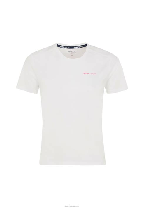 γυναίκες Mexx κοντομάνικο αθλητικό μπλουζάκι σε λευκό μπεζ BR0F216