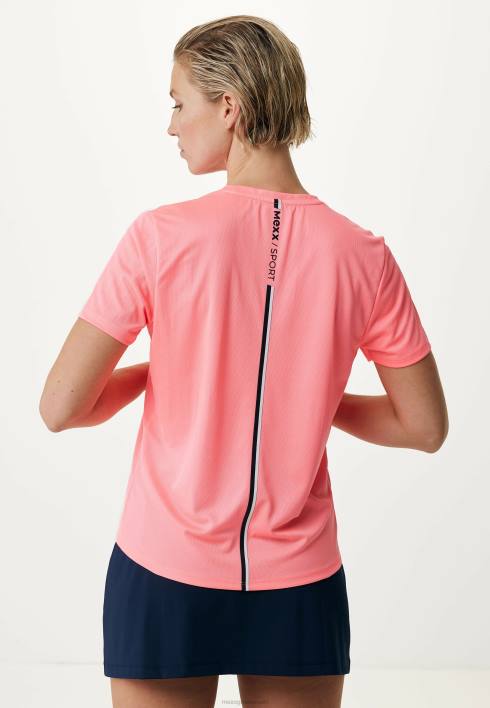 γυναίκες Mexx κοντομάνικο αθλητικό μπλουζάκι νέον ροζ BR0F222