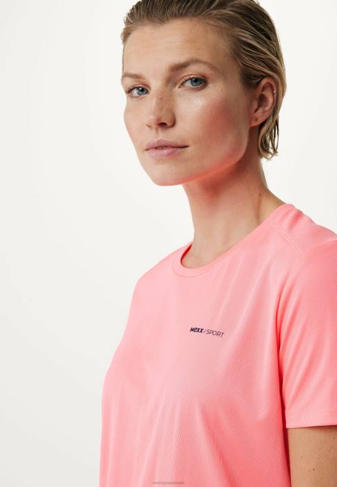 γυναίκες Mexx κοντομάνικο αθλητικό μπλουζάκι νέον ροζ BR0F222