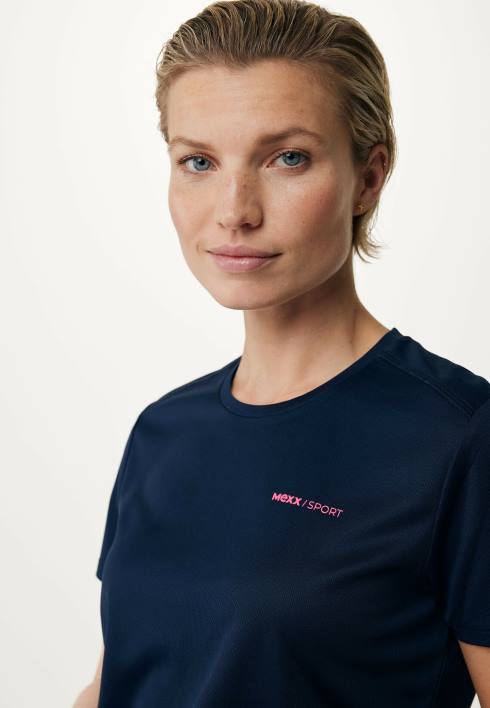 γυναίκες Mexx κοντομάνικο αθλητικό μπλουζάκι ναυτικό μπλε BR0F223