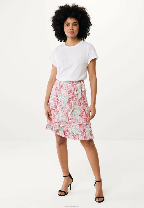 γυναίκες Mexx υπερμεγέθη κοντομάνικο μπλουζάκι σε λευκό μπεζ BR0F25