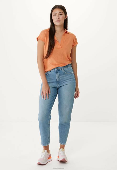 γυναίκες Mexx κοντομάνικο μπλουζάκι πόλο πορτοκάλι BR0F76