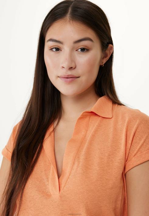 γυναίκες Mexx κοντομάνικο μπλουζάκι πόλο πορτοκάλι BR0F76