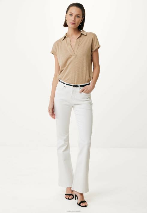 γυναίκες Mexx κοντομάνικο μπλουζάκι πόλο μπεζ BR0F8