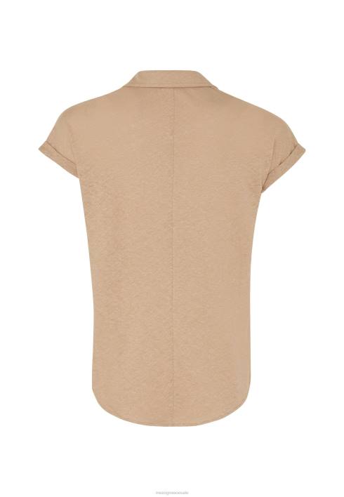 γυναίκες Mexx κοντομάνικο μπλουζάκι πόλο μπεζ BR0F8