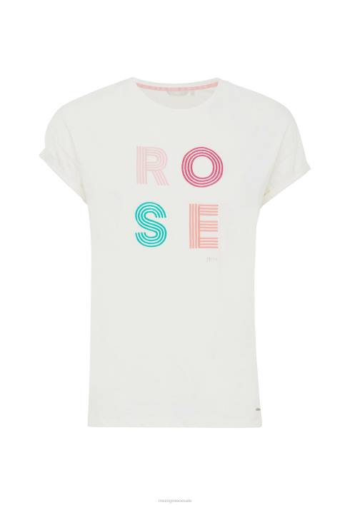 γυναίκες Mexx κοντομάνικο t-shirt έργο τέχνης σε λευκό μπεζ BR0F28