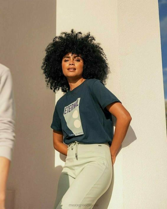 γυναίκες Mexx t-shirt με λαιμόκοψη ναυτικό μπλε BR0F408