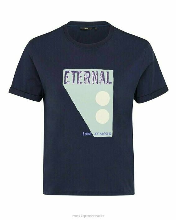 γυναίκες Mexx t-shirt με λαιμόκοψη ναυτικό μπλε BR0F408