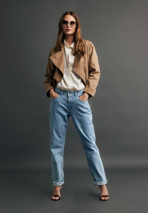 γυναίκες Mexx κοντή καμπαρντίνα υπερμεγέθης σκούρα άμμος καφέ BR0F40