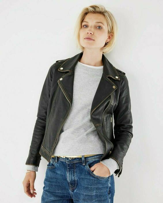 γυναίκες Mexx milou leather jacket μαύρο schwarz BR0F171