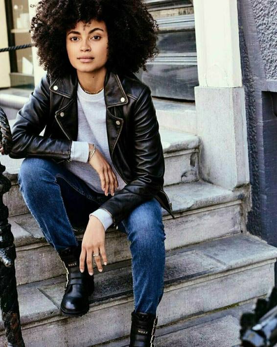 γυναίκες Mexx milou leather jacket μαύρο schwarz BR0F171