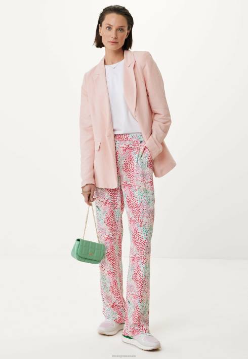 γυναίκες Mexx φαρδύ παντελόνι ροζ BR0F23