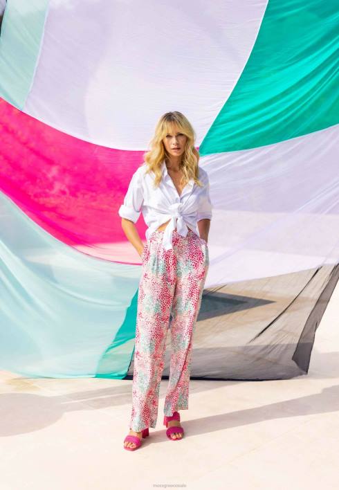 γυναίκες Mexx φαρδύ παντελόνι ροζ BR0F23