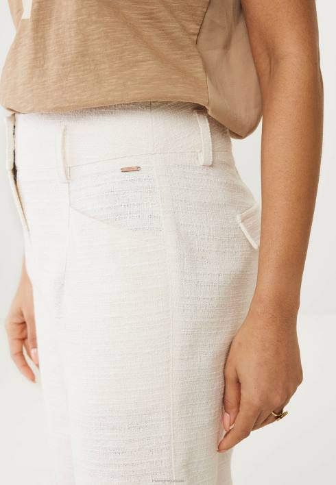 γυναίκες Mexx ίσιο πόδι ψηλόμεσο πανταλόν κρεμ λευκό μπεζ BR0F45