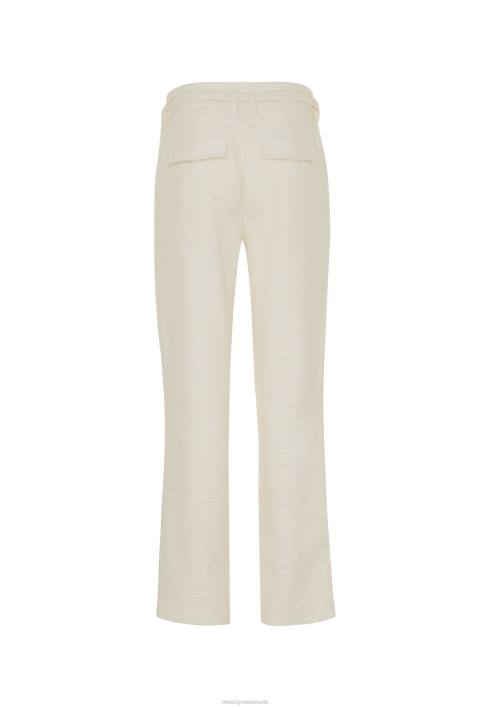 γυναίκες Mexx ίσιο πόδι ψηλόμεσο πανταλόν κρεμ λευκό μπεζ BR0F45