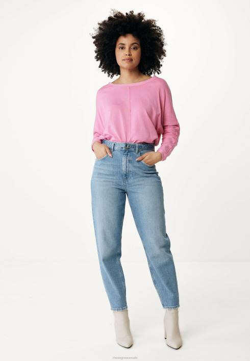 γυναίκες Mexx μπλούζα με λαιμόκοψη ροζ BR0F119