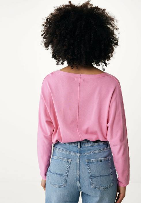 γυναίκες Mexx μπλούζα με λαιμόκοψη ροζ BR0F119
