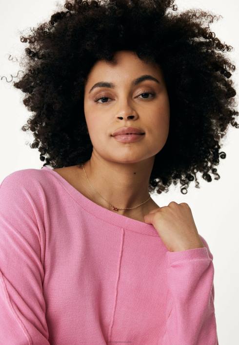 γυναίκες Mexx μπλούζα με λαιμόκοψη ροζ BR0F119