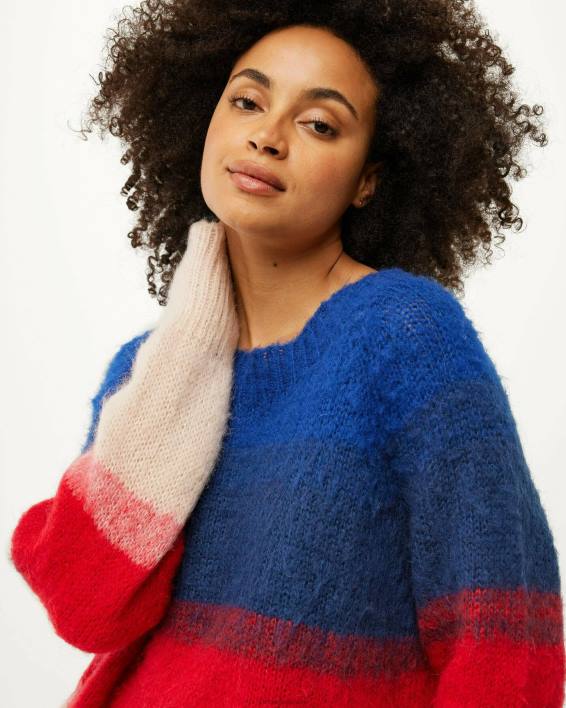 γυναίκες Mexx πλεκτό πουλόβερ σκούρο μπλε BR0F159