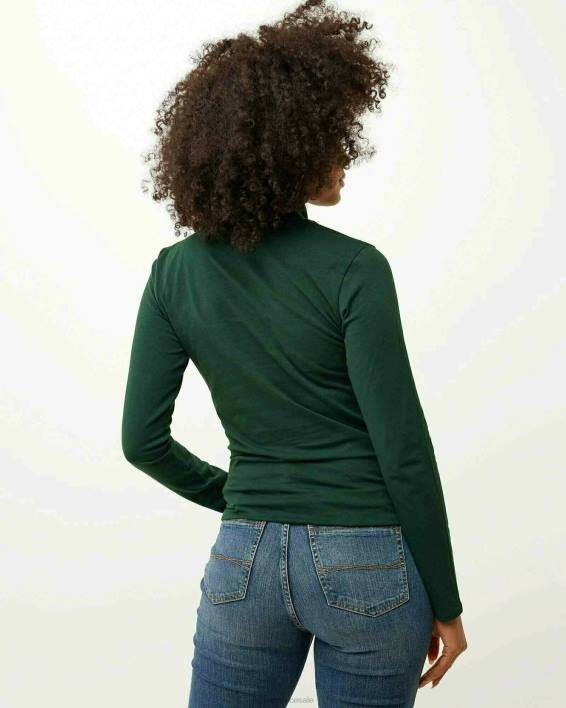 γυναίκες Mexx πουλόβερ με λαιμό χελώνα σκούρο πράσινος BR0F160