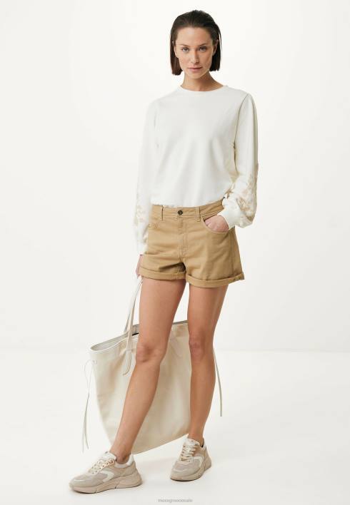 γυναίκες Mexx μανίκια πουλόβερ με λαιμόκοψη άσπρο BR0F56