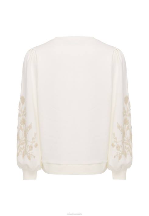 γυναίκες Mexx μανίκια πουλόβερ με λαιμόκοψη άσπρο BR0F56