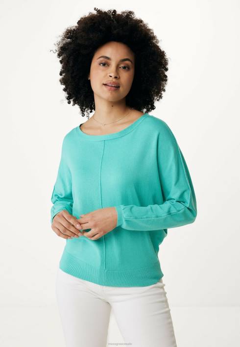 γυναίκες Mexx boatneck top aqua πράσινος BR0F121