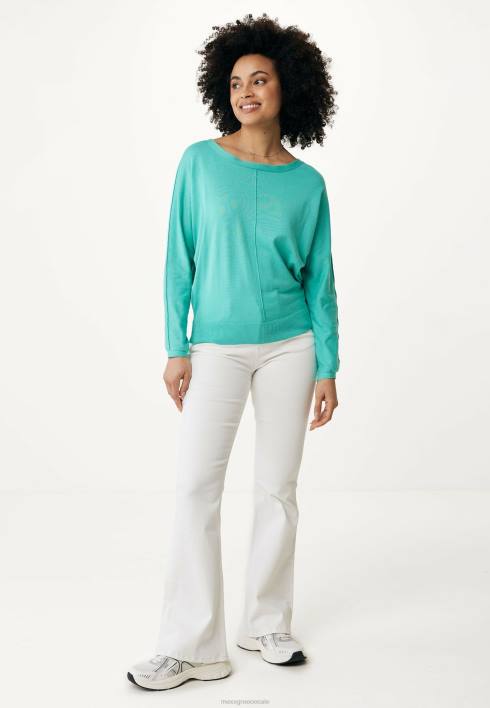 γυναίκες Mexx boatneck top aqua πράσινος BR0F121