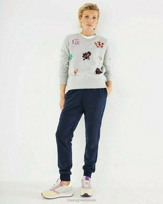 γυναίκες Mexx πούλιες crewneck πουλόβερ γκρι σώμα σώμα με σώμα γκρί BR0F412