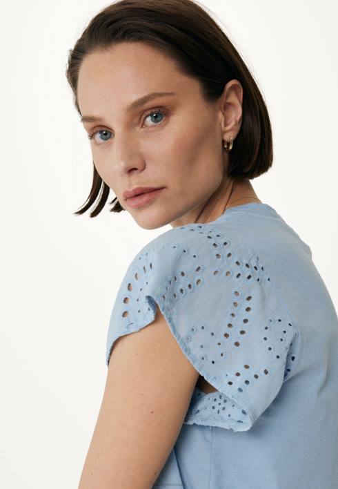 γυναίκες Mexx κορυφαία μανίκια μωρού μπλε BR0F14