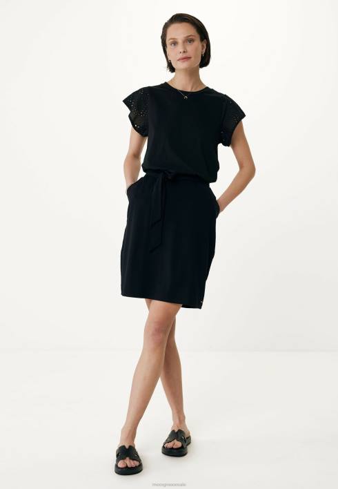 γυναίκες Mexx επάνω μανίκια κεντητό μαύρο μπεζ BR0F15