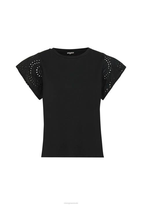 γυναίκες Mexx επάνω μανίκια κεντητό μαύρο μπεζ BR0F15