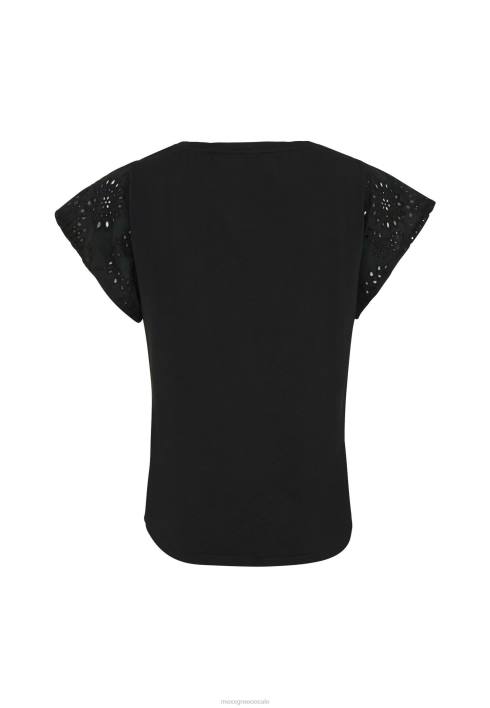 γυναίκες Mexx επάνω μανίκια κεντητό μαύρο μπεζ BR0F15