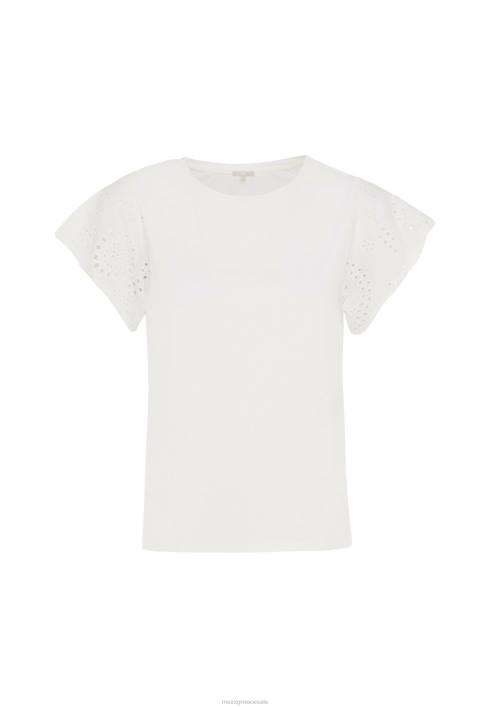 γυναίκες Mexx επάνω μανίκια από κέντημα σε λευκό μπεζ BR0F2