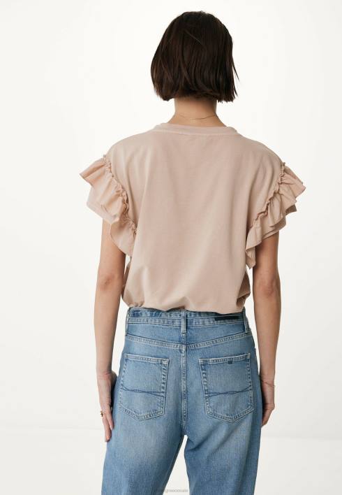 γυναίκες Mexx επάνω βολάν μανίκια γυμνό μπεζ BR0F42