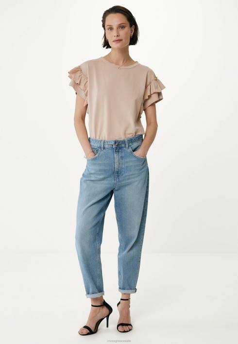 γυναίκες Mexx επάνω βολάν μανίκια γυμνό μπεζ BR0F42