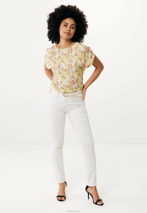 γυναίκες Mexx Καπέλα με στρογγυλή λαιμόκοψη με στάμπα λάιμ κίτρινος BR0F74