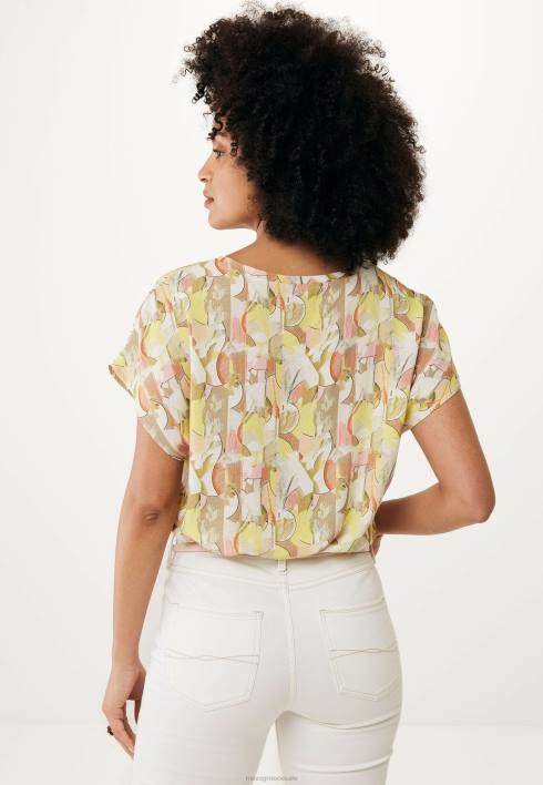 γυναίκες Mexx Καπέλα με στρογγυλή λαιμόκοψη με στάμπα λάιμ κίτρινος BR0F74