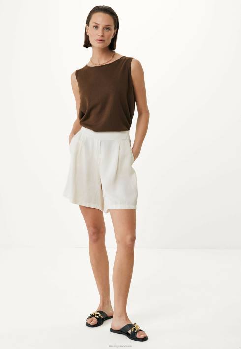 γυναίκες Mexx φαρδύ σορτς σε λευκό μπεζ BR0F4