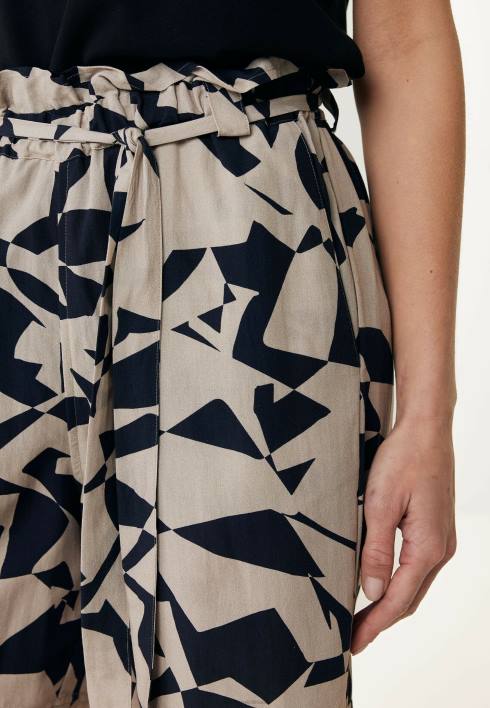 γυναίκες Mexx σορτς μέσης από χαρτοσακούλα εμπριμέ μπεζ BR0F54