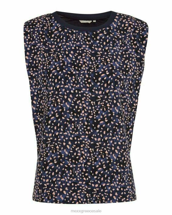 γυναίκες Mexx top print navy μπλε BR0F165