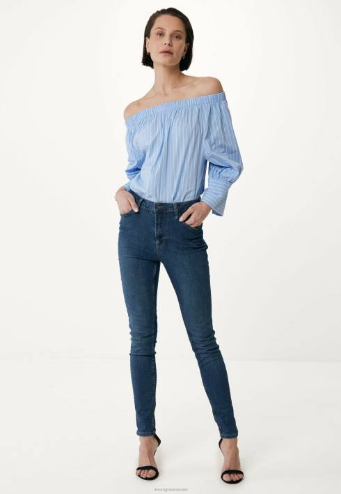 γυναίκες Mexx ψηλόμεσο στενό τζιν σκούρο μπλε BR0F123