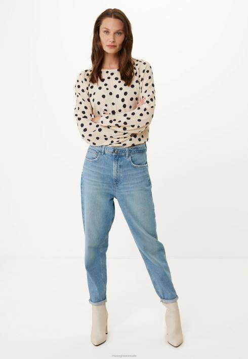 γυναίκες Mexx ψηλόμεση μαμά τζιν κορώνα χλωρίνη μπλε BR0F21