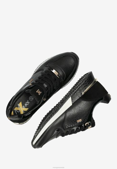 γυναίκες Mexx sneaker fleur μαύρο schwarz BR0F272