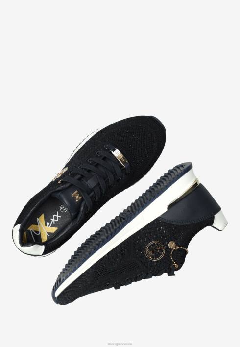 γυναίκες Mexx sneaker gitte glitter navy μπλε BR0F245