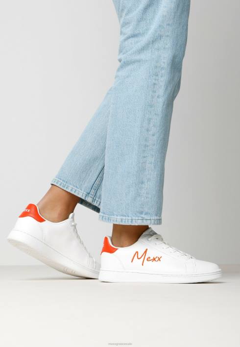 γυναίκες Mexx sneaker glib λευκό πορτοκάλι BR0F353