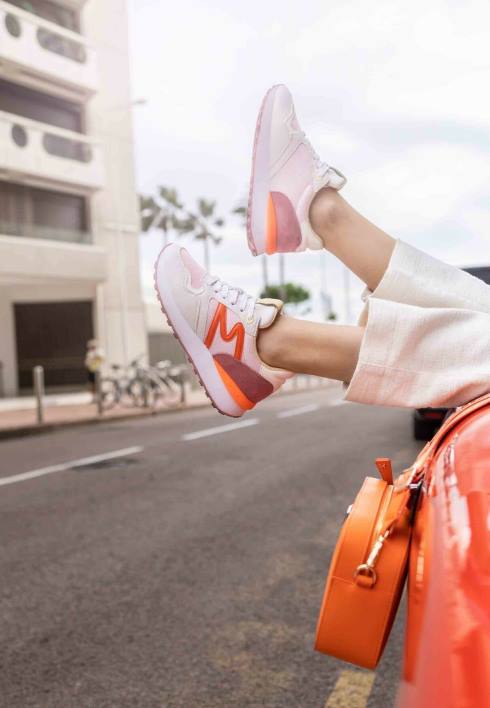 γυναίκες Mexx sneaker juju λευκό/ροζ πορτοκάλι BR0F231